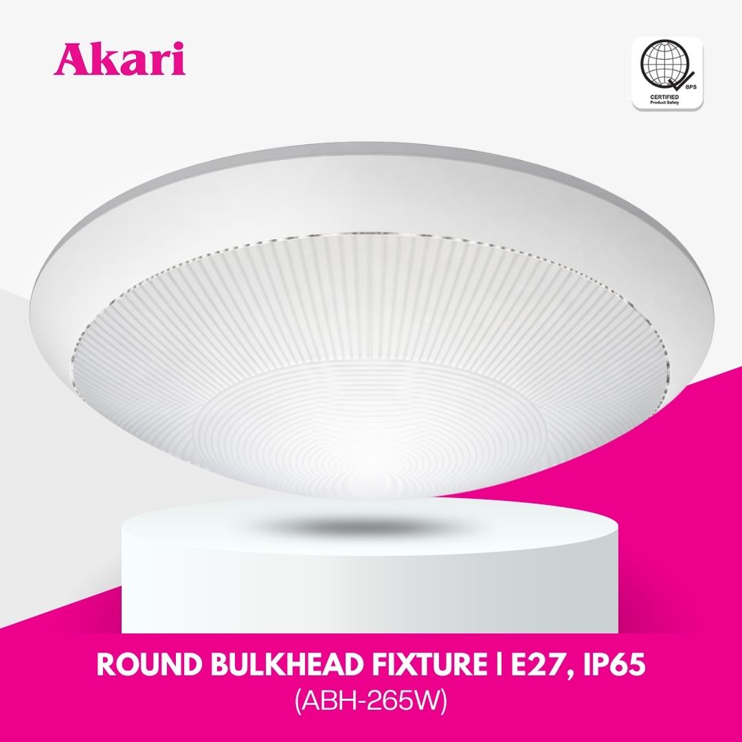 Akari Round Bulkhead Fixture (ABH-265B/ABH-265W)