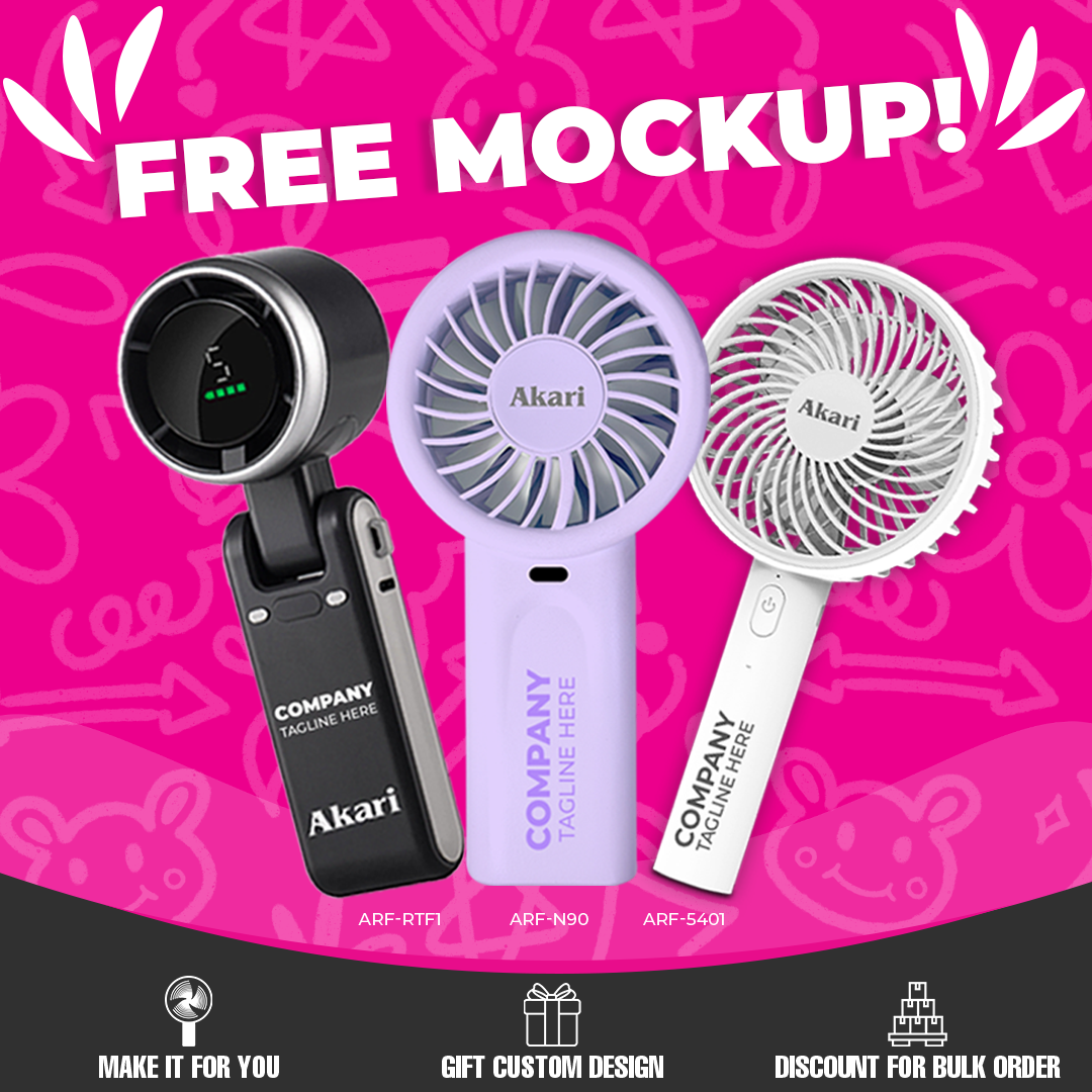 Akari Rechargeable Jet Fan (ARF-N90) PERSONALIZED LABEL