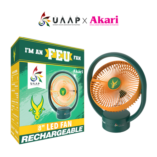 AKARI X UAAP [ FEU ] - 8" Rechargeable Elliptical Fan w/ LED