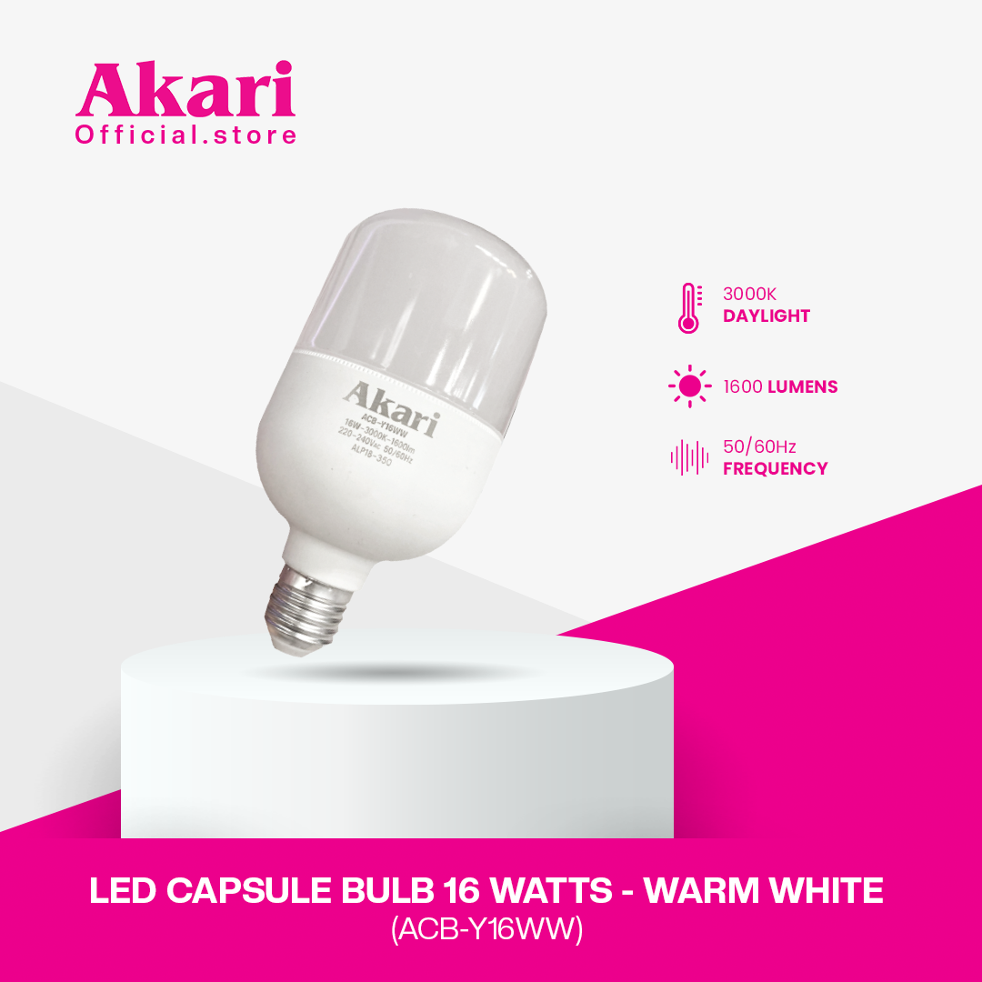 Akari LED Capsule Bulb 16 Watts - Warm White (ACB-Y16WW)