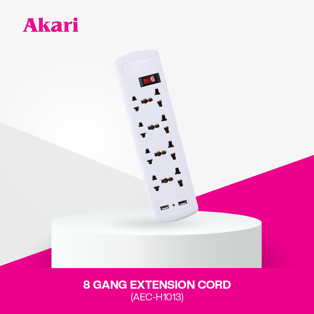Akari 8 Gang Extension Cord (AEC-H1013)