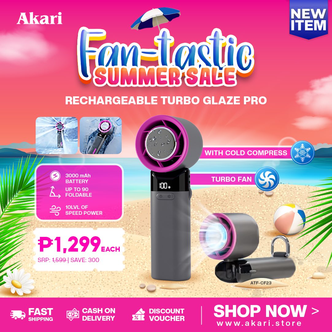 AKARI RECHARGEABLE TURBO GLAZE WITH COLD COMPRESS (ATF-CF23)