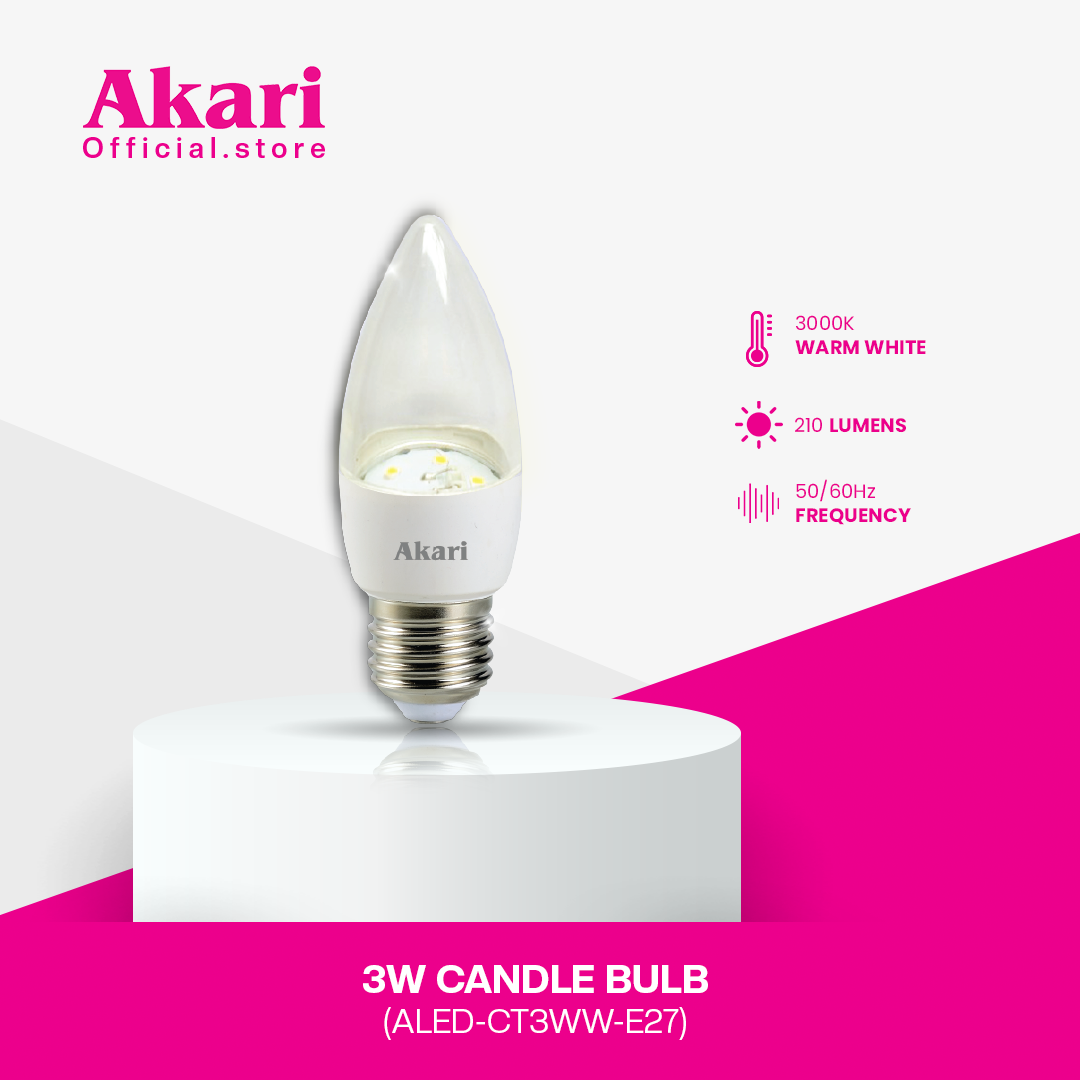 Akari 3W Candle Bulb (ALED-CT3WW-E27)