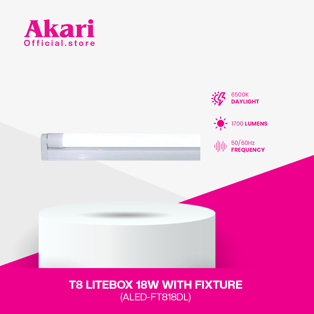 Akari T8 Litebox 18W with Fixture (ALED-FT818DL)