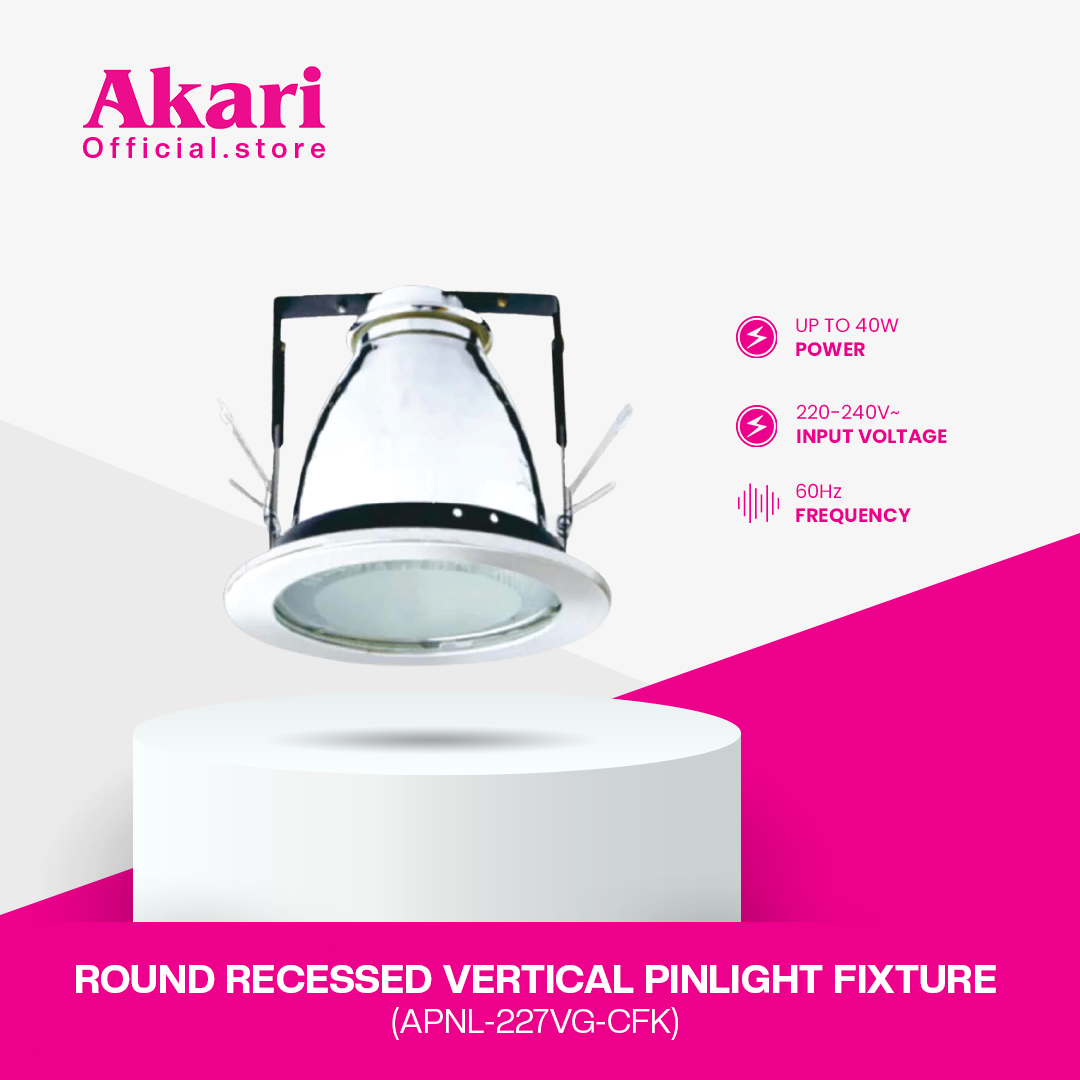Akari Round Recessed Vertical Pinlight Fixture (APNL-227VG-CFK)