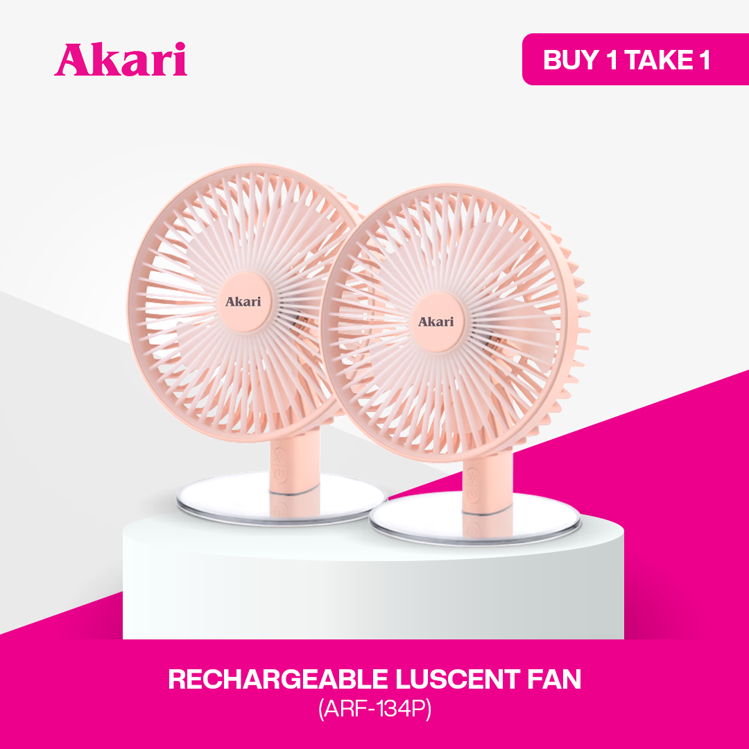 B1T1 Akari Rechargeable LuSCENT Fan (ARF-134)