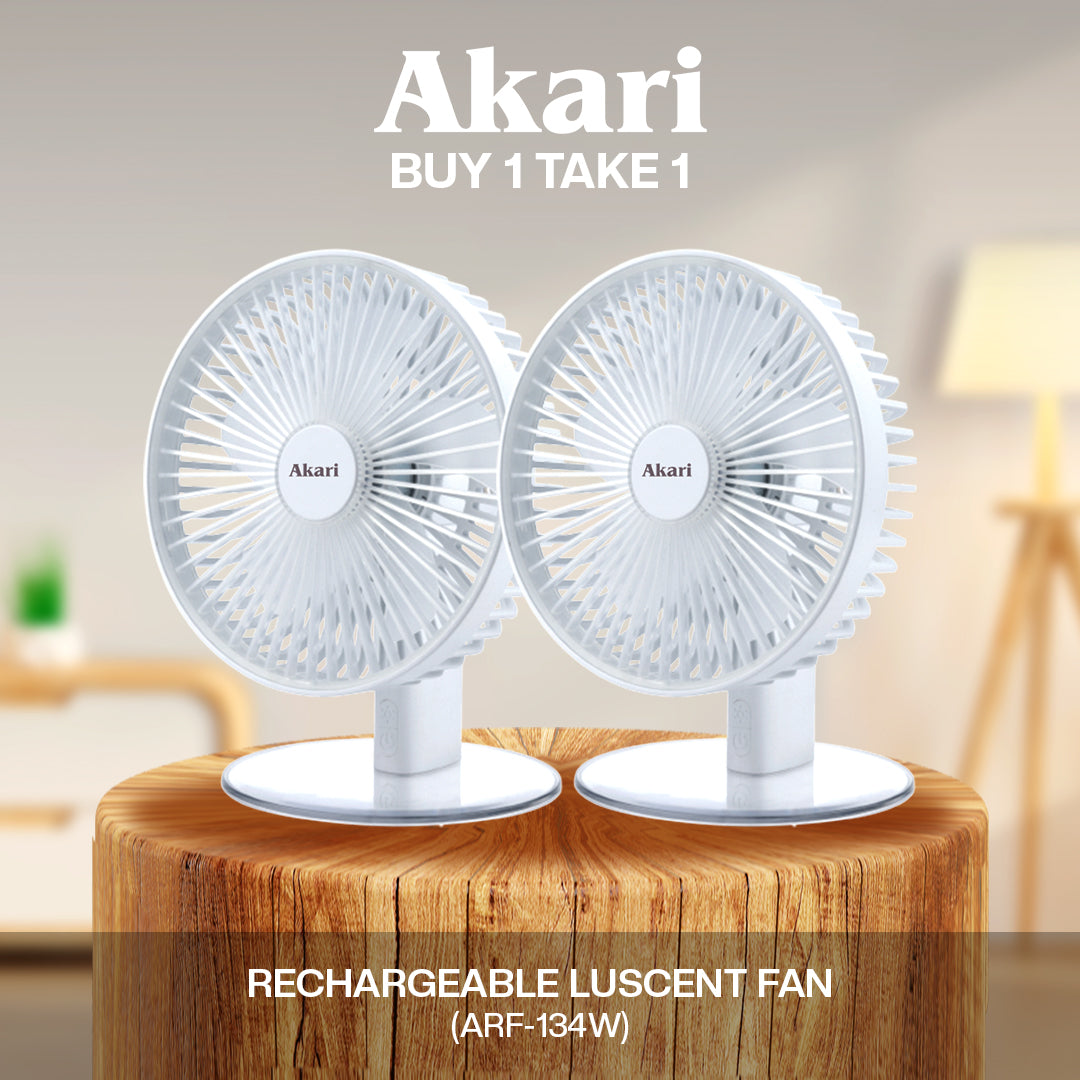 B1T1 Akari Rechargeable LuSCENT Fan (ARF-134)
