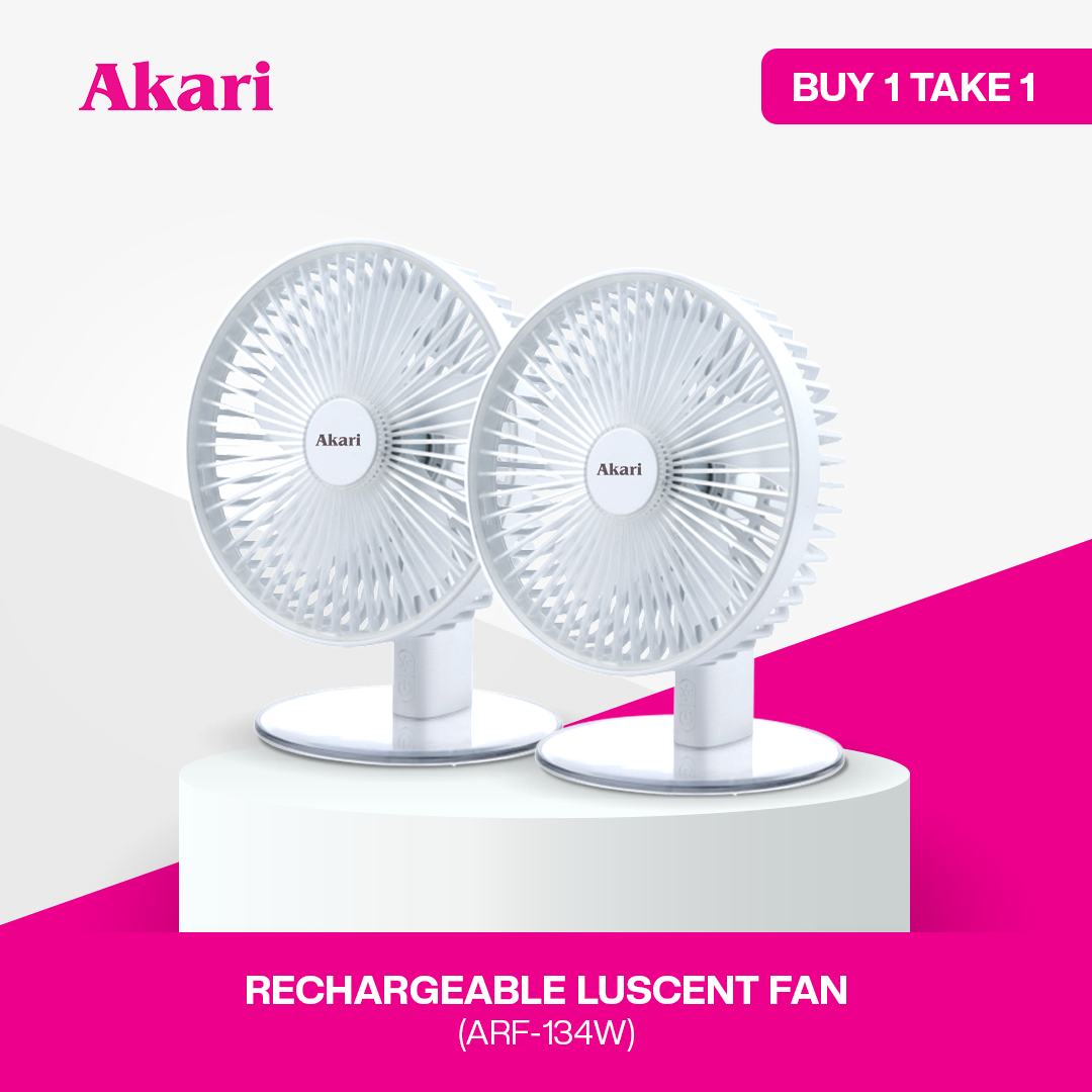 B1T1 Akari Rechargeable LuSCENT Fan (ARF-134)