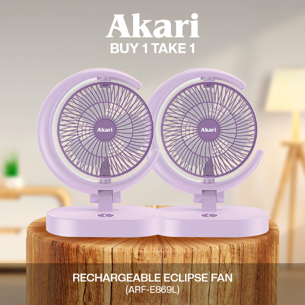 Akari B1T1 : Eclipse Fan with Tri-Color LED night Light ARF-E869(B1T1)