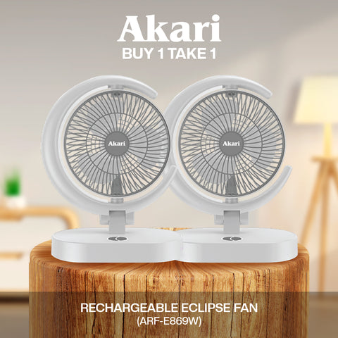 Akari B1T1 : Eclipse Fan with Tri-Color LED night Light ARF-E869(B1T1)