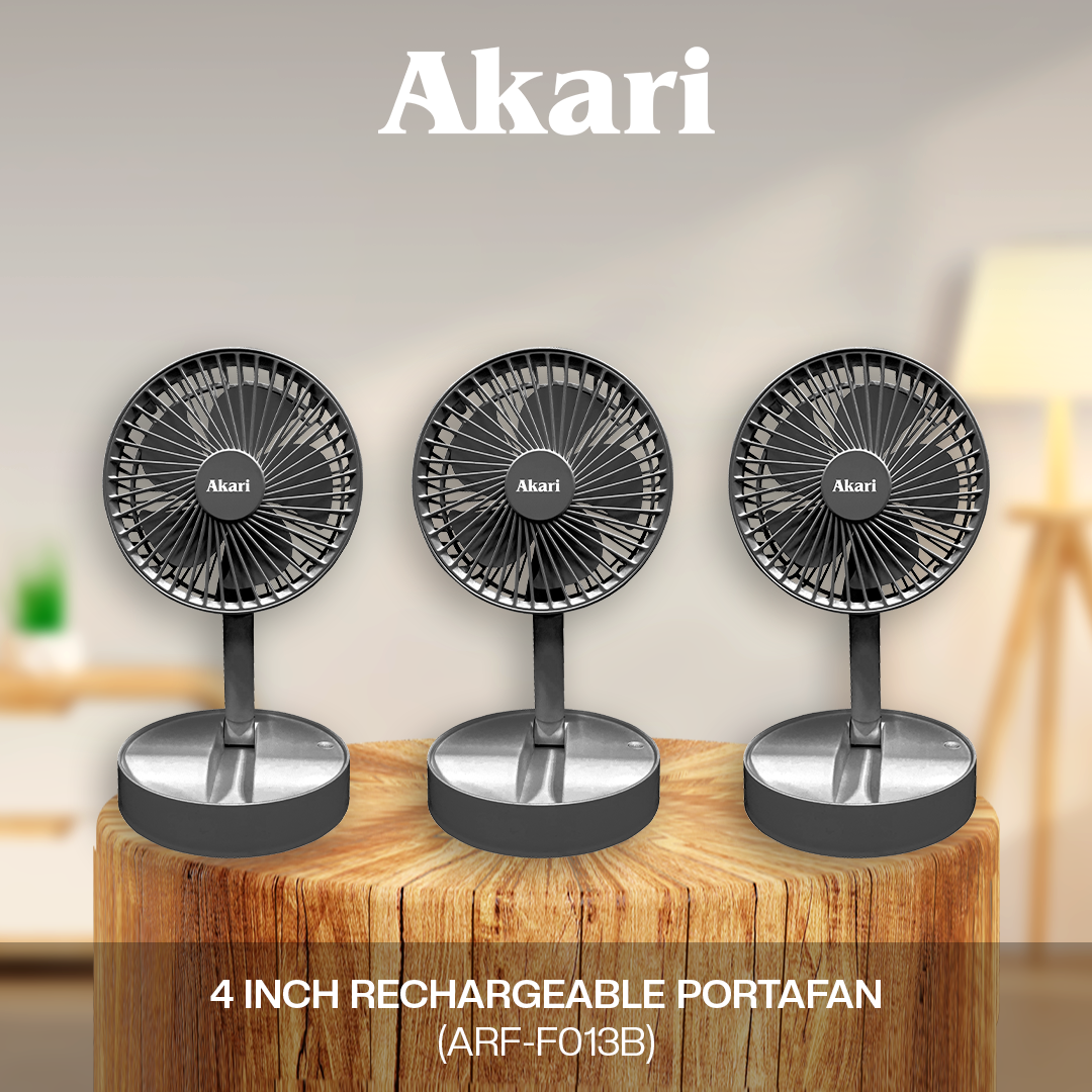 Akari TRIO BUNDLE: 4" RECHARGEABLE PORTAFAN ( ARF-F013 )