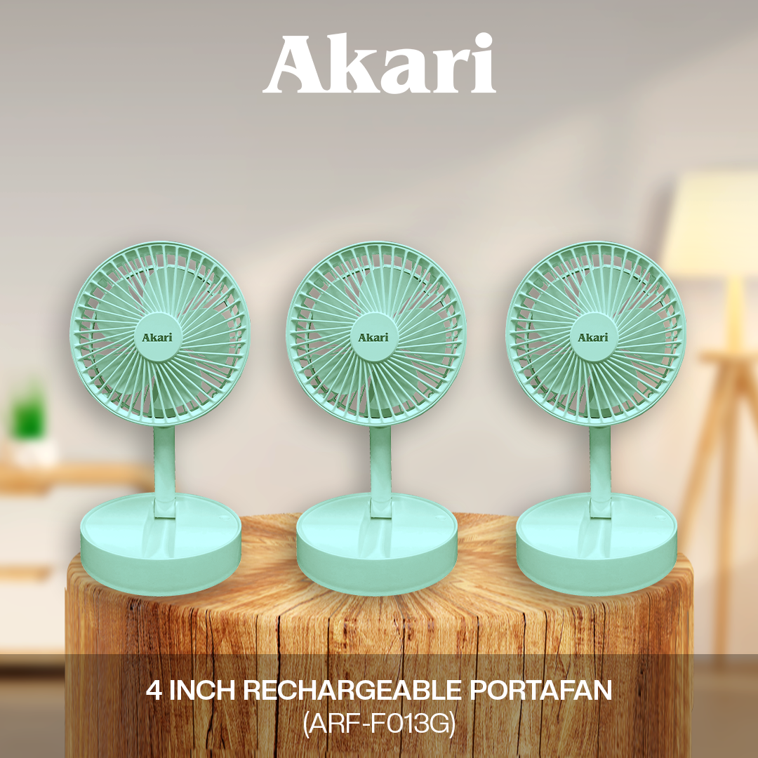 Akari TRIO BUNDLE: 4" RECHARGEABLE PORTAFAN ( ARF-F013 )