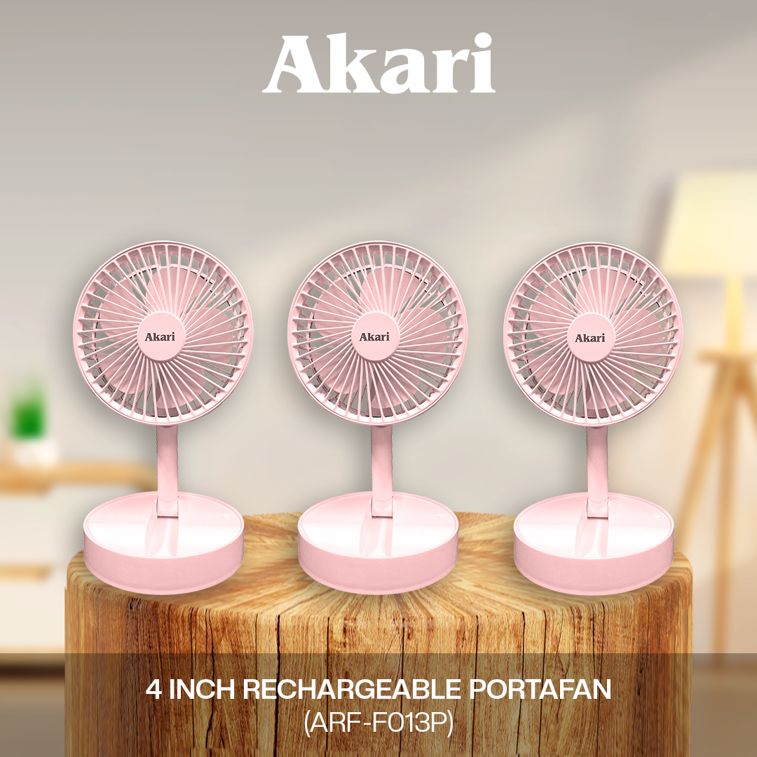 Akari TRIO BUNDLE: 4" RECHARGEABLE PORTAFAN ( ARF-F013 )