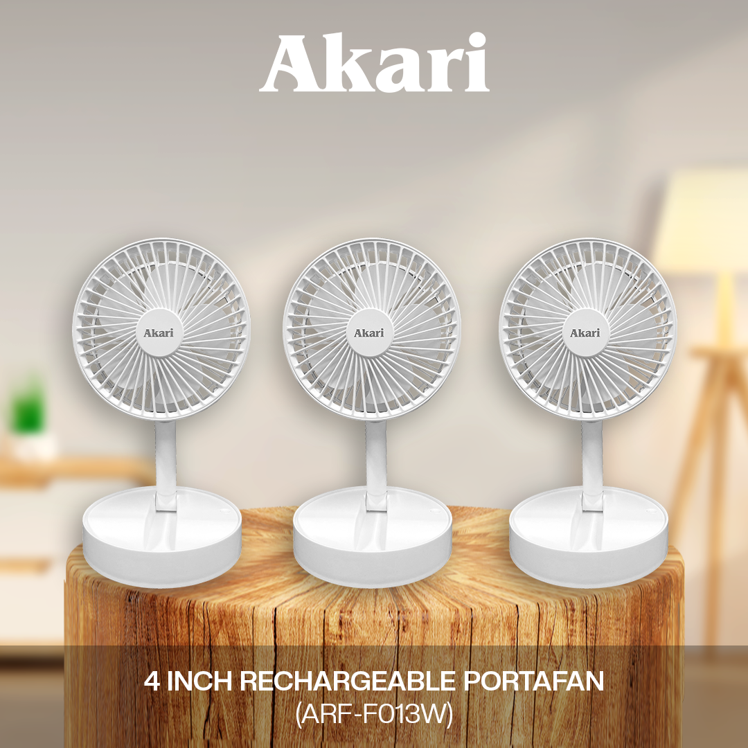 Akari TRIO BUNDLE: 4" RECHARGEABLE PORTAFAN ( ARF-F013 )
