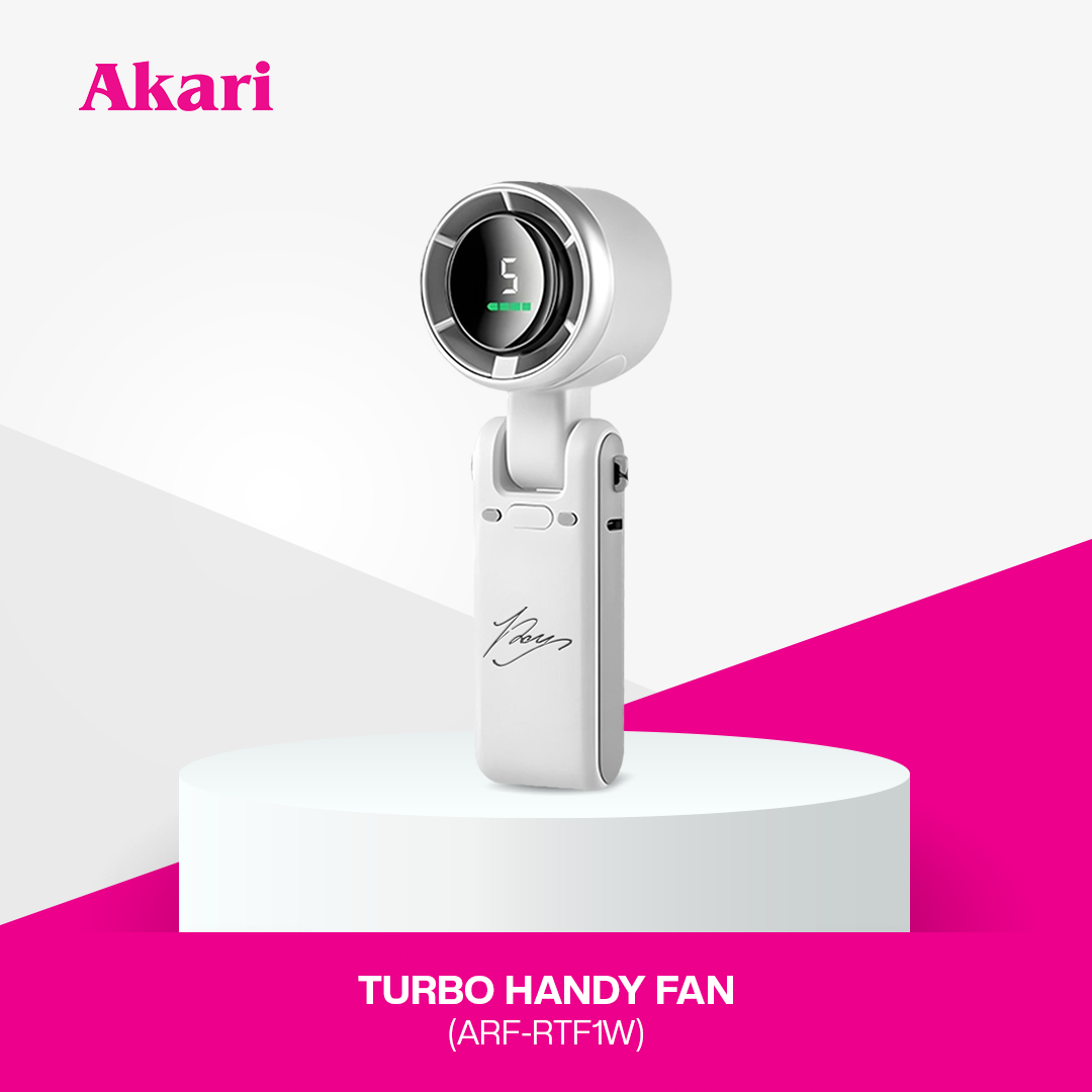 B1T1 : Akari Rechargeable Turbo Handy Fan (ARF-RTF1) BLACK& WHITE