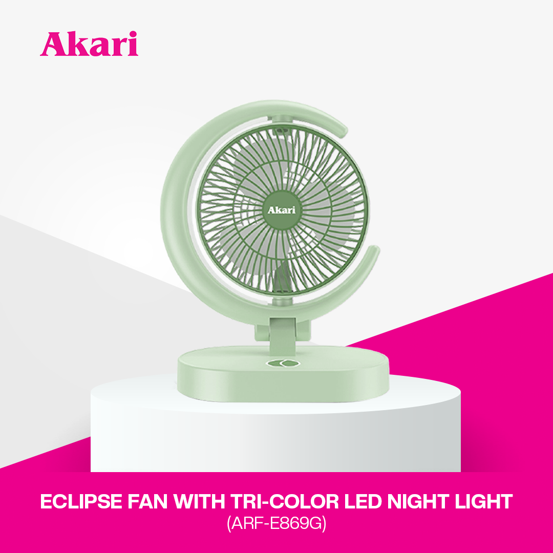 Akari : Eclipse Fan with Tri-Color LED Night Light (ARF-E869)