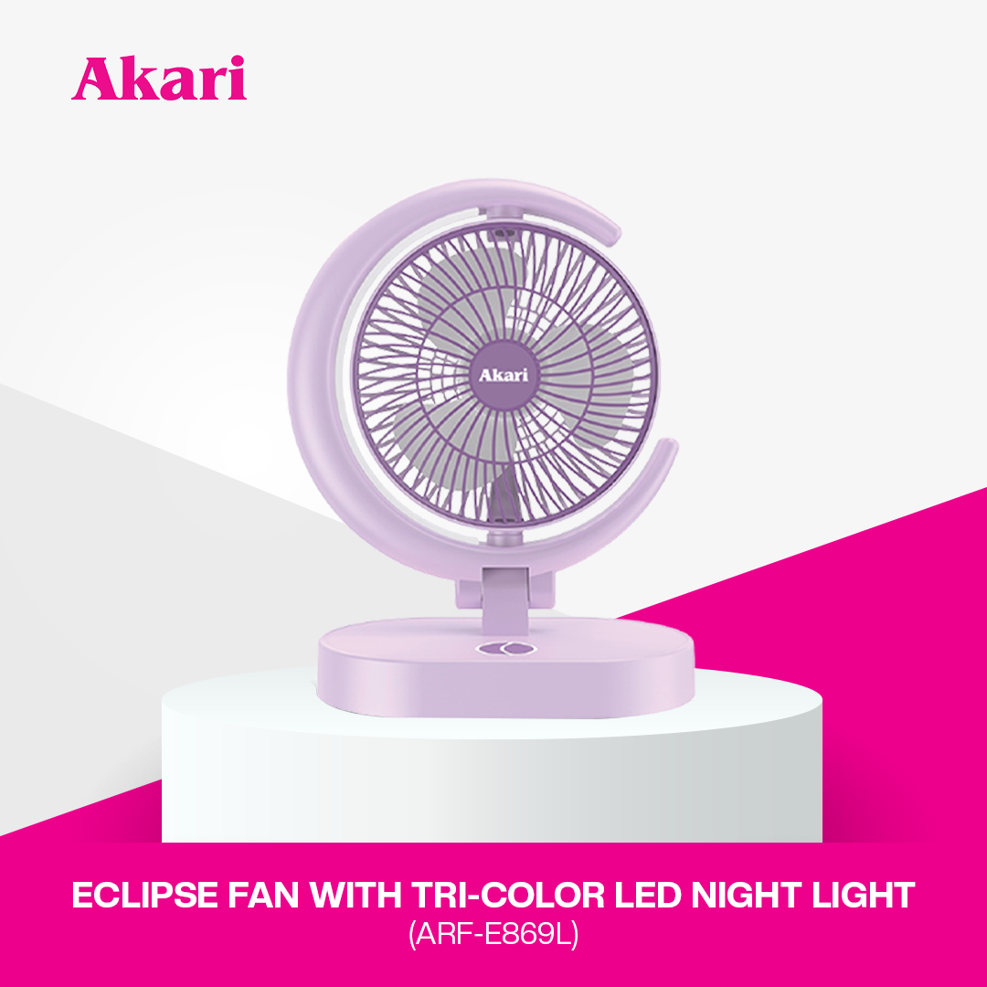 Akari : Eclipse Fan with Tri-Color LED Night Light (ARF-E869)