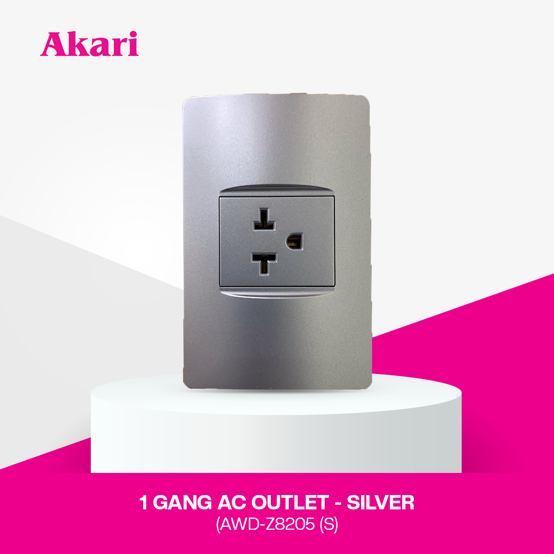 Akari 1 Gang AC Outlet (AWD-Z8205(S))