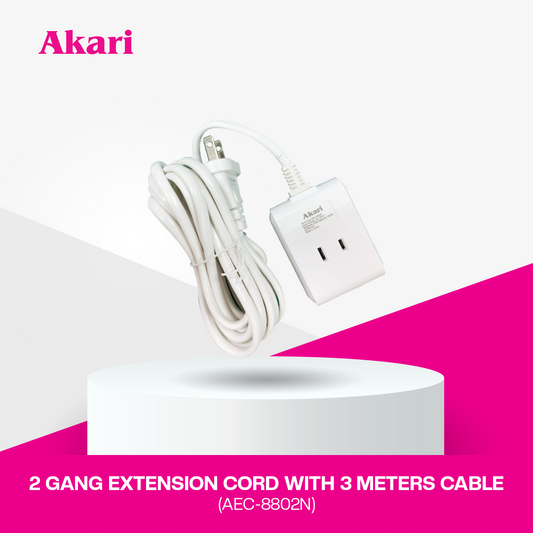 Akari 2 Gang Extension Cord with 3 Meters Cable (AEC-8802N)
