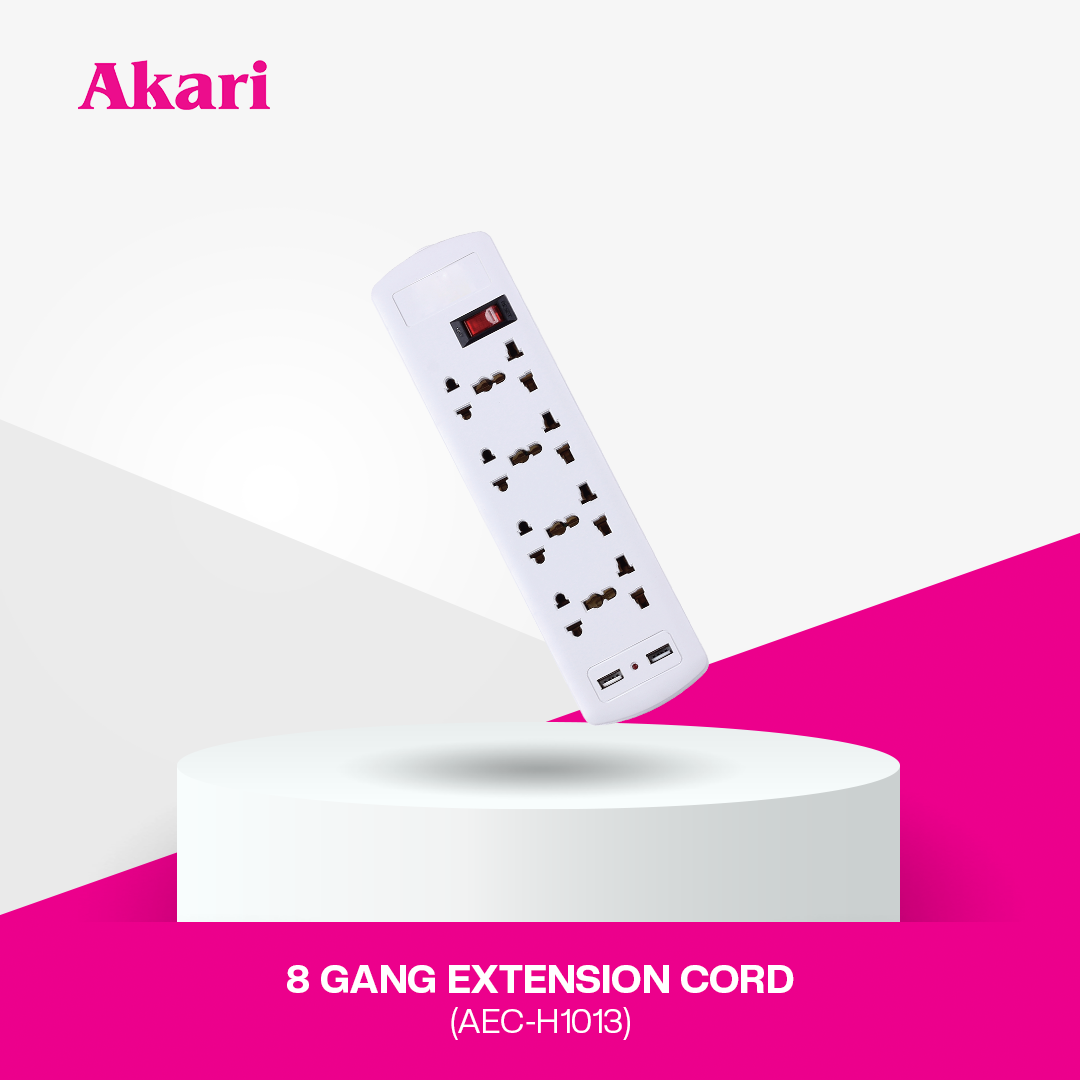Akari 8 Gang Extension Cord (AEC-H1013)