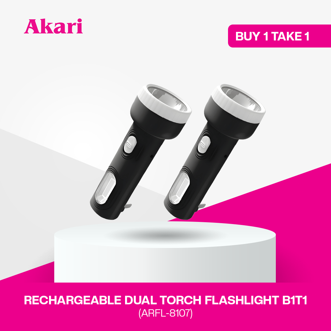 Akari B1T1 Rechargeable Dual Torch Flashlight (ARFL-8107)