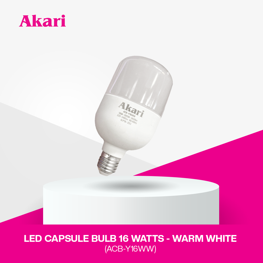 Akari LED Capsule Bulb 16 Watts - Warm White (ACB-Y16WW)