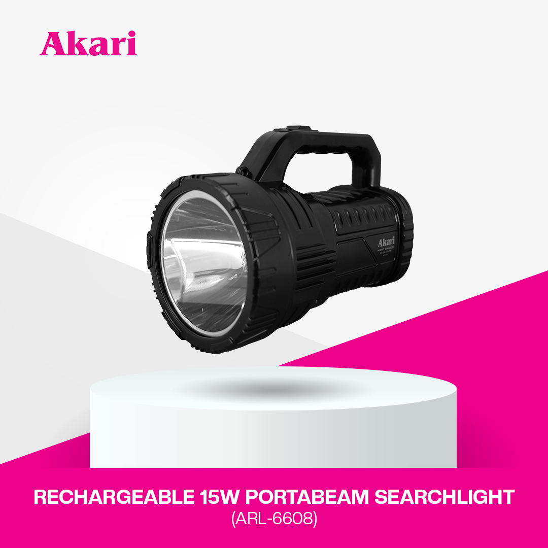 Akari Rechargeable 15W Portabeam Searchlight (ARL-6608)