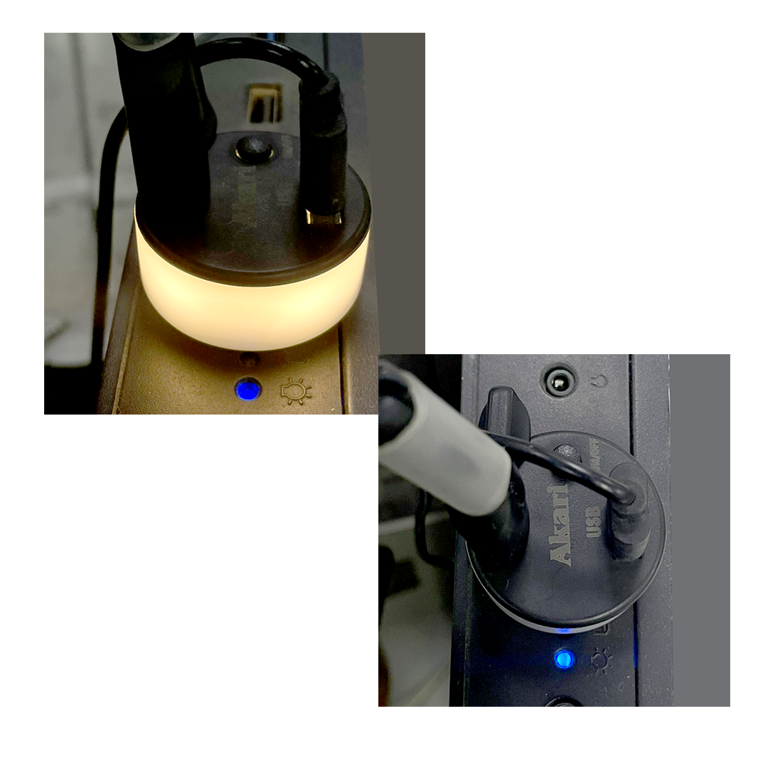 Akari Adaptor USB hub with Night light function (AUA-2USB) 2PCS IN PACK