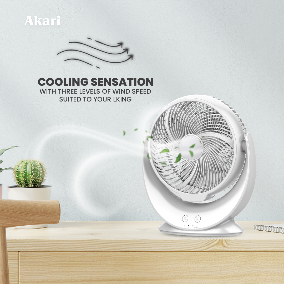 Akari B1T1 8" Rechargeable Desk fan (ARF-8006)
