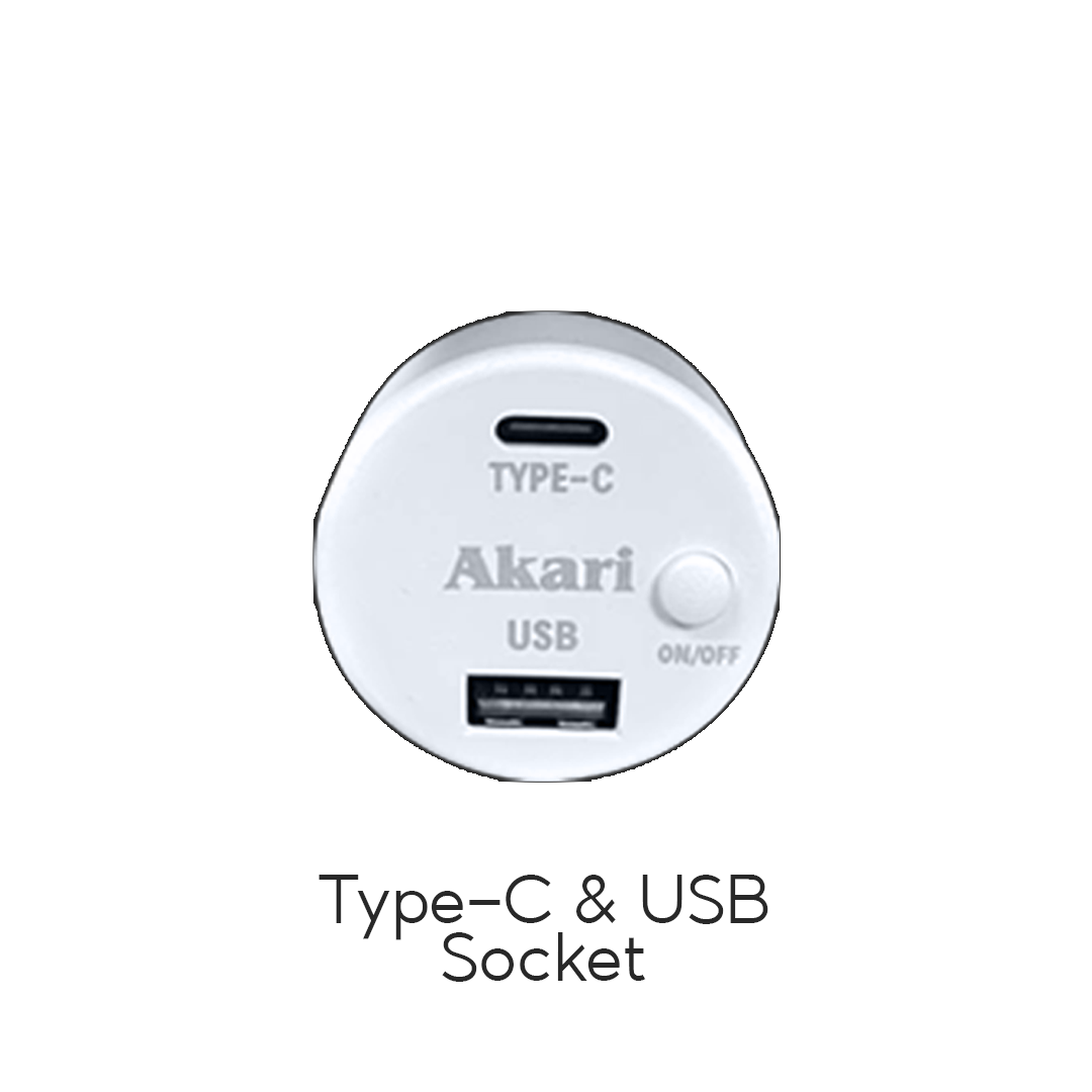 Akari Adaptor USB hub with Night light function (AUA-2USB) 2PCS IN PACK
