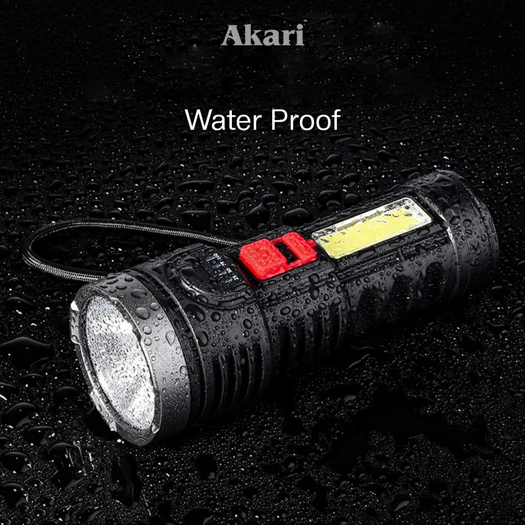 Akari Rechargeable Flashlight with Side Light (ARFL-019)
