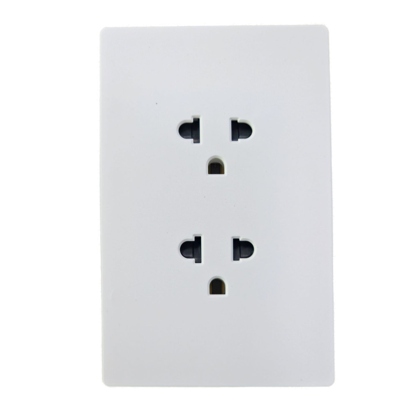 ZEN FRAMELESS SERIES_AKARI Universal Duplex Grounding Outlet with Shutter (AZN-2GO)