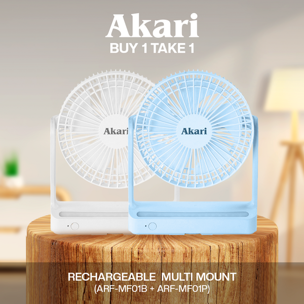Akari B1T1 : Rechargeable Multi Mount Fan (ARF-MF01)