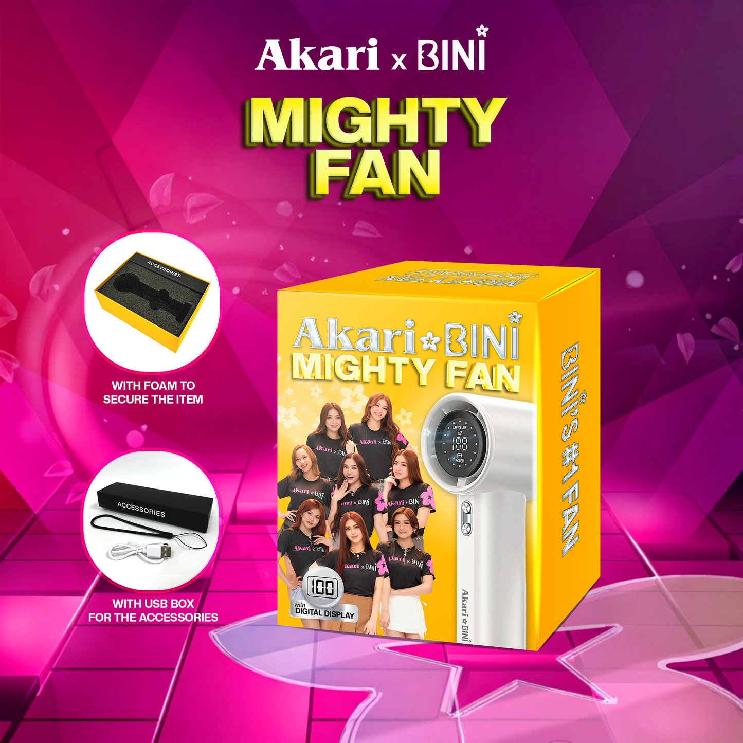 AkarixBini : Akari Rechargeable Mighty Fan(ABF-S001W) White