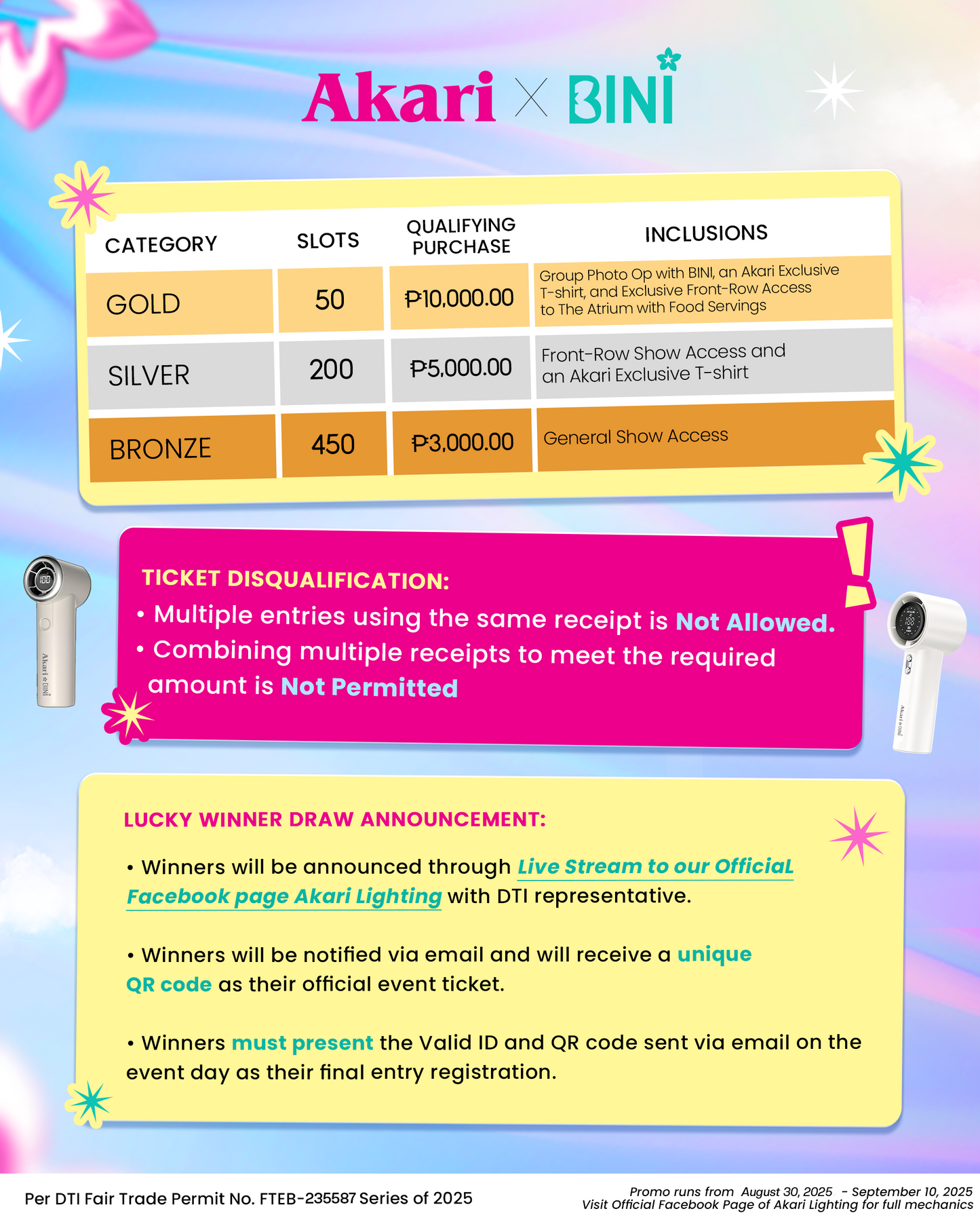 AkarixBini : Akari Rechargeable Lightstick Fan (ABF-F26V) Violet