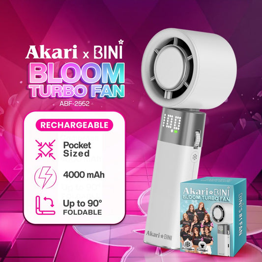 AkarixBini : Akari Rechargeable Bloom Turbo Fan (ABF-2552W) White