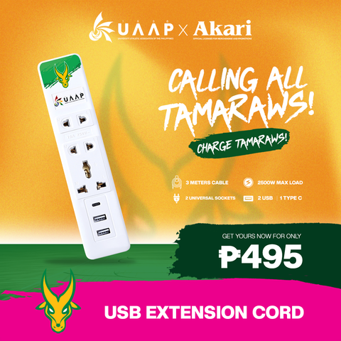 Akari X UAAP [ FEU ]3 Gang Extension Cord with Surge Protection ( AEC-F803 FE )