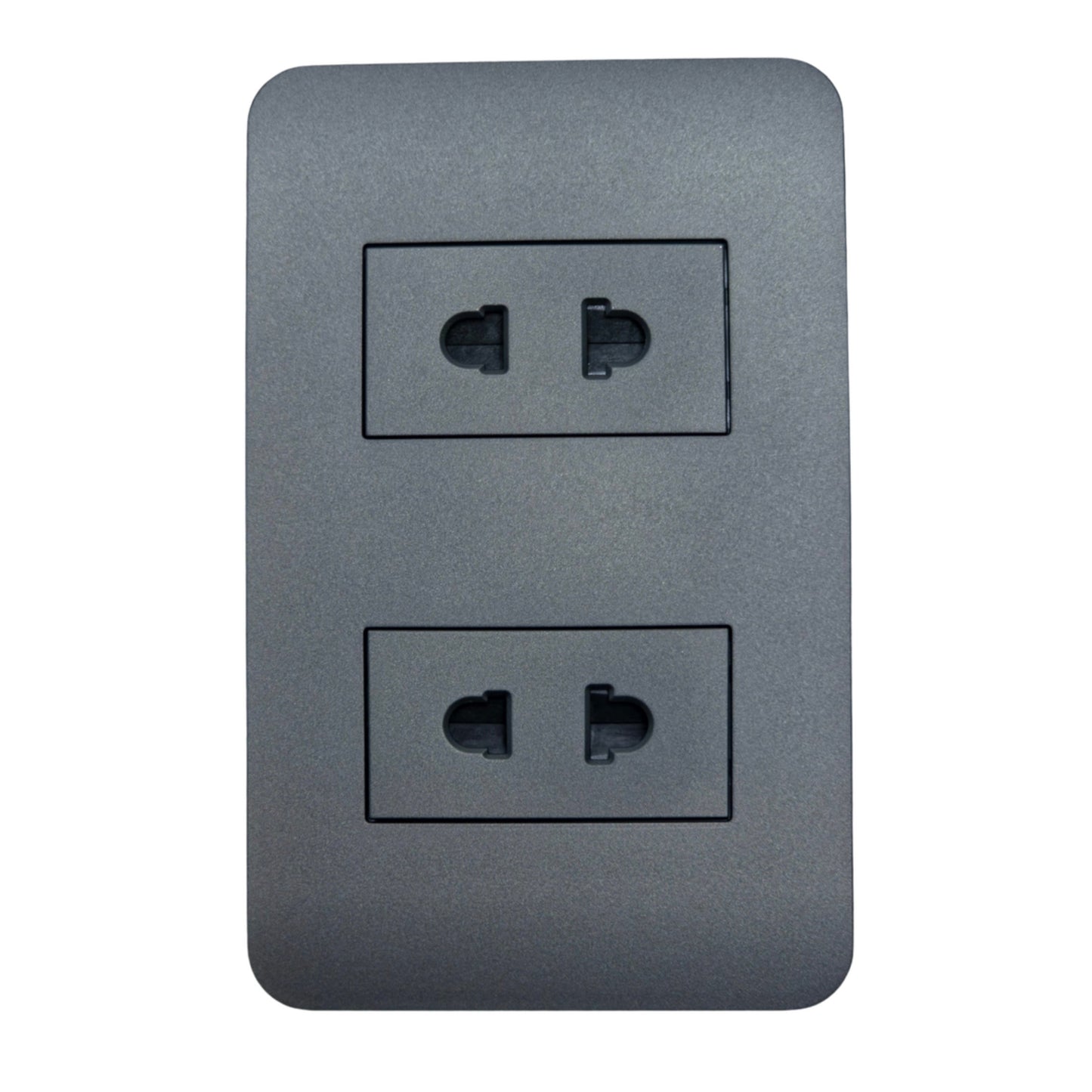 ZEN MATTE SERIES_AKARI 2 Gang 2 Pin Universal Outlet with Shutter (AZ2-2UO)