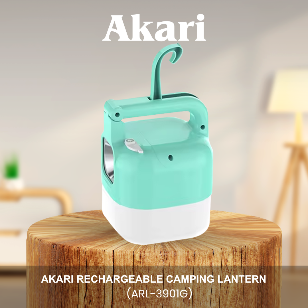 AKARI B1G1 : Solar Handy Light Rechargeable Lantern (ARL-9404F) + Rechargeable Camping Lantern (ARL-3901G )