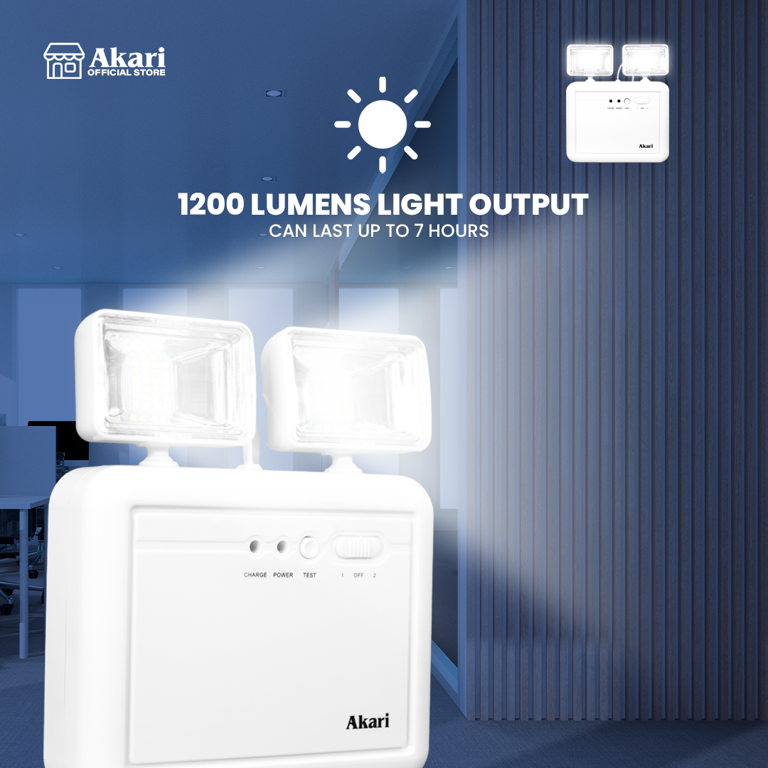 Akari LED Heavy Duty Emergency Light 2 Watts x 4 Watts (AELG-L412)