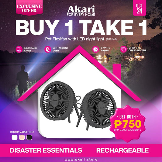 Akari B1T1 : Pet Flexifan  with LED night light (ARF-143)