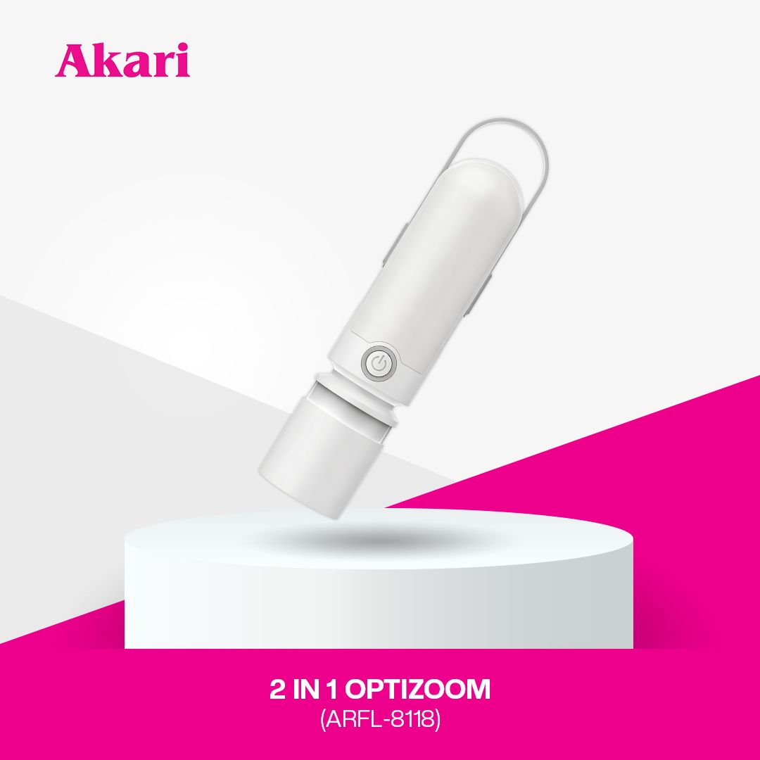 Akari Rechargeable Fan (ARF-ZH28) + Akari 2in1 Rechargeable Optizoom Flashlight (ARFL-8118)