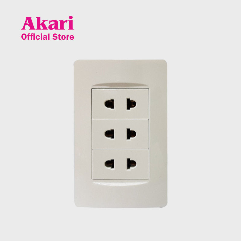 Akari 3 Gang 2 Pin Universal Outlet (AWD-Z8202-3) –