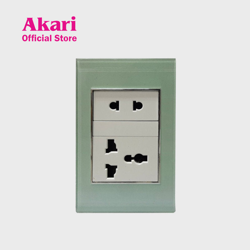 Akari Aircon Outlet/ Multipurpose Outlet With 1 Gang Universal - Glass –