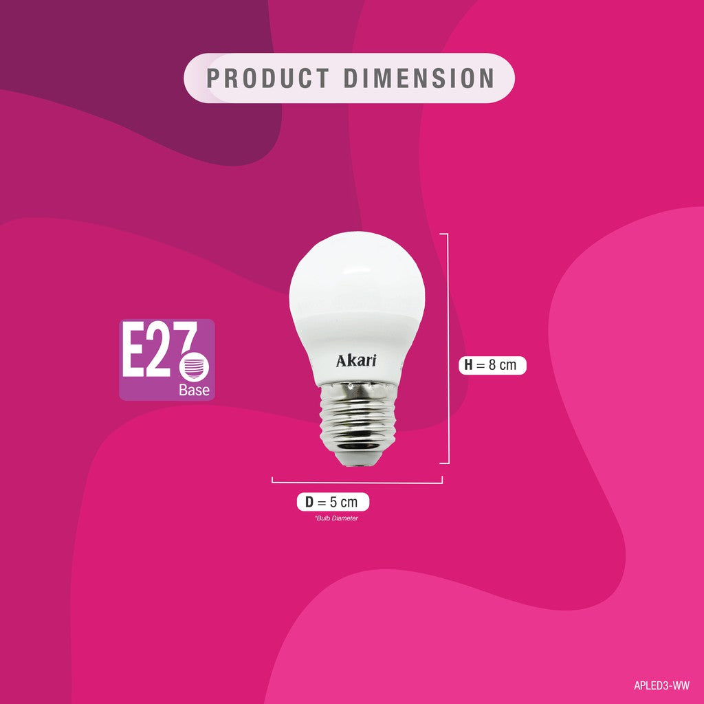 Akari LED Premiere Bulb 3 Watts - Warm White (APLED3-3WW)