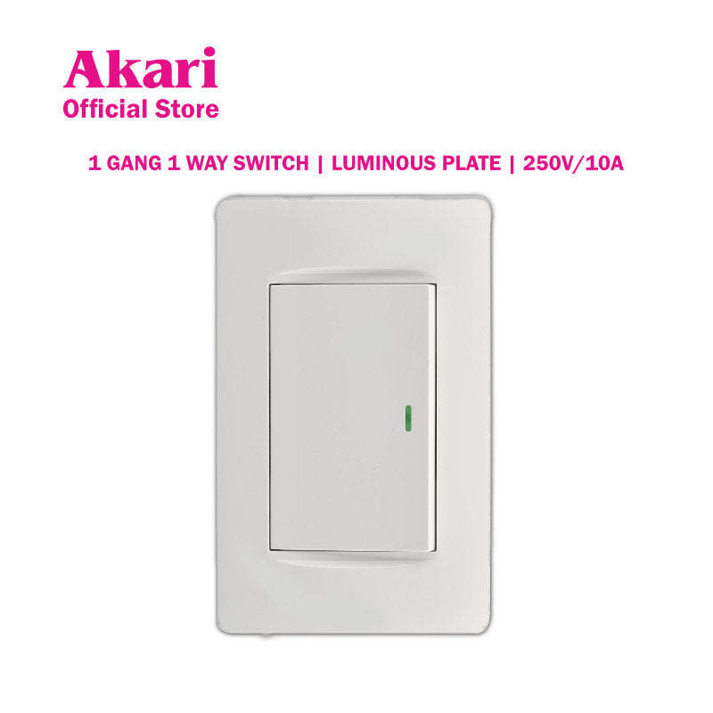 Akari 1 Gang 1 Way Switch with Luminous (AWD-Z8101-1)