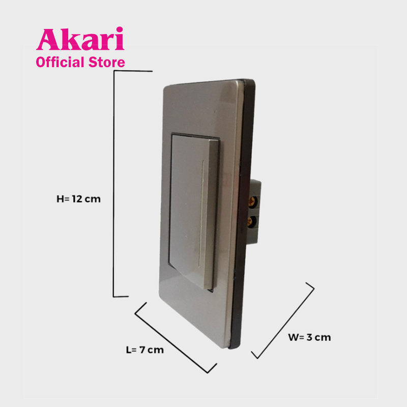 Akari 1 Gang 1 Way Steel Switch (AWS-101)