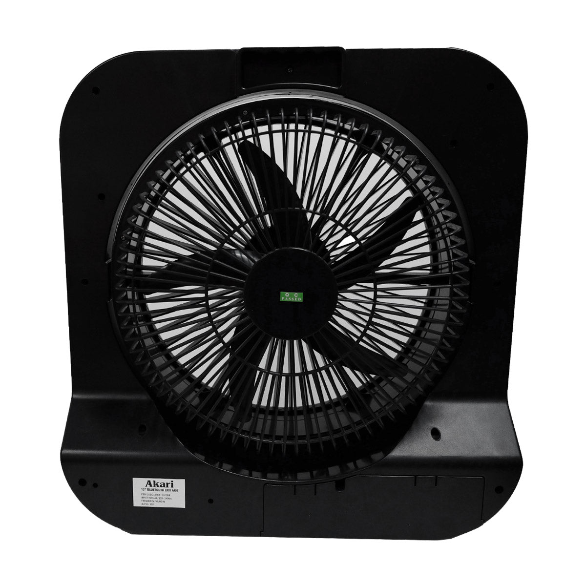 Akari 12" Rechargeable Box Fan with BT Speaker & LED Light (ARBF-5513MB)