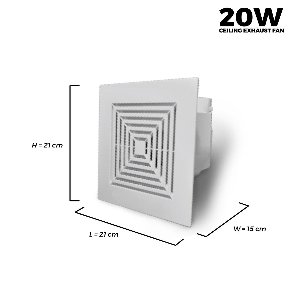 Akari 8" Ceiling Exhaust Fan (AEF-8C)