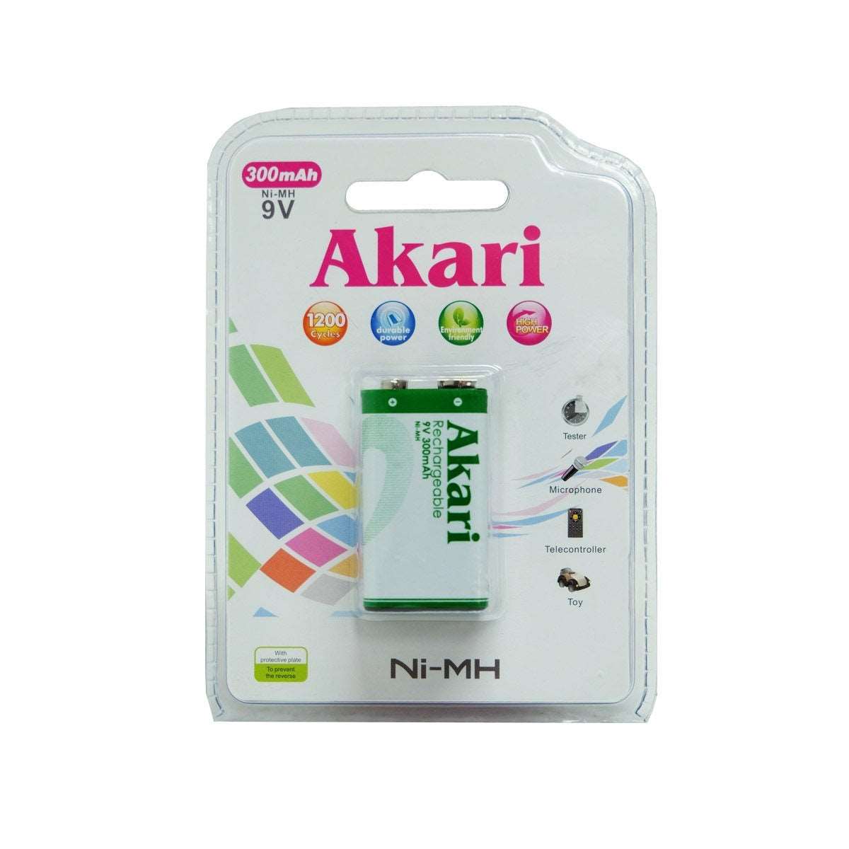 Akari Rechargeable Battery 9V Ni-MH battery (ARB-9V)